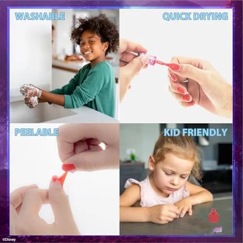 Townley Girl Disney Frozen Kids Lip Gloss & Nail Polish Set Age 3+ | Safe, Water-Based, Non-Toxic thumbnail 4
