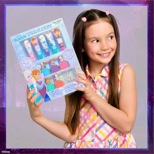 Townley Girl Disney Frozen Kids Lip Gloss & Nail Polish Set Age 3+ | Safe, Water-Based, Non-Toxic thumbnail 7