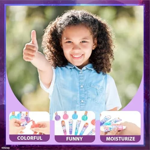 Townley Girl Disney Frozen Kids Lip Gloss & Nail Polish Set Age 3+ | Safe, Water-Based, Non-Toxic thumbnail 3