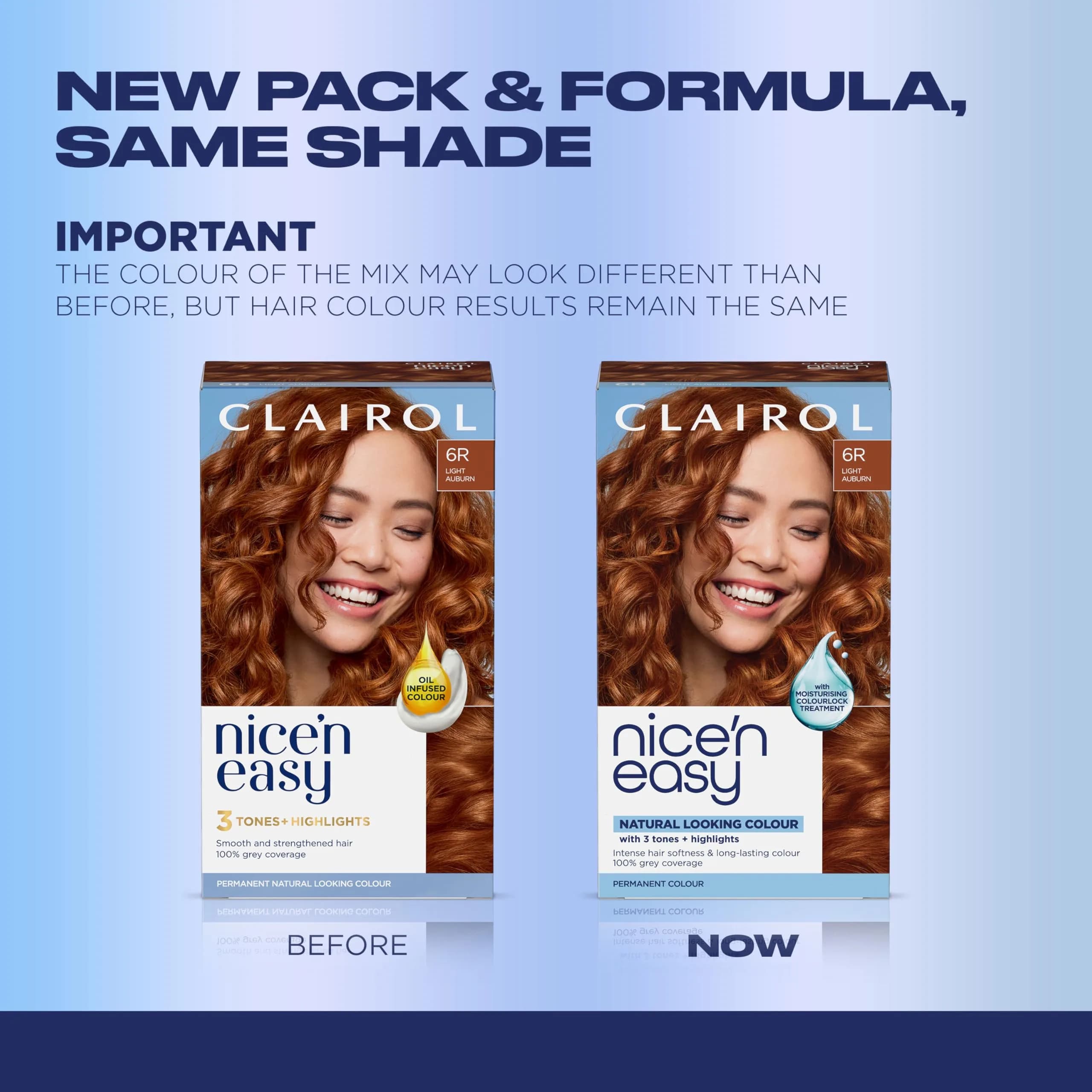 Clairol Nice'n Easy Permanent Hair Dye 6R Light Auburn, 6.26 Fl Oz (Pack of 1) | Rich Auburn Hair Color - view 2