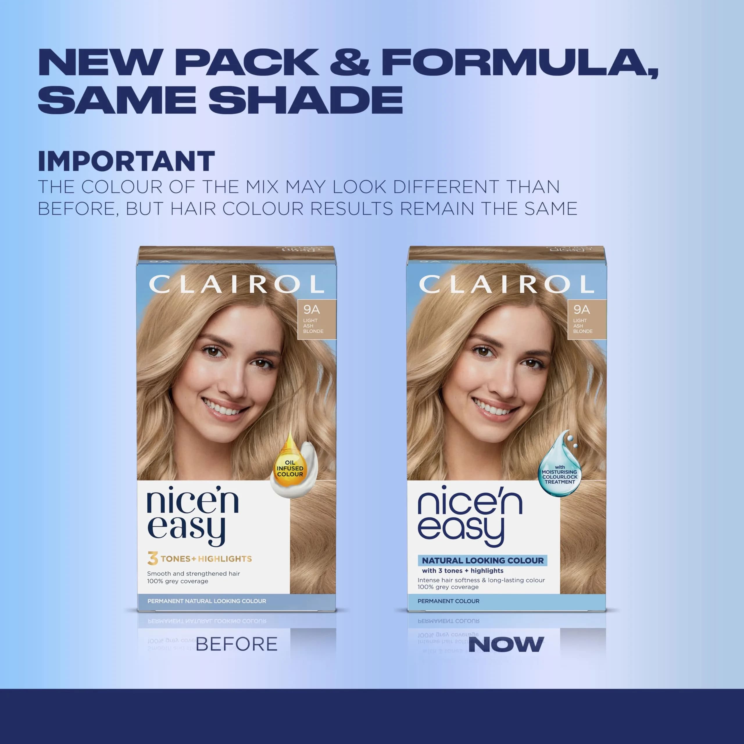 Clairol Nice'n Easy Permanent Hair Dye 9A Light Ash Blonde, Single Pack | Rich Colour & Shine - view 2