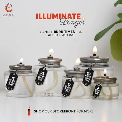 Candle Charisma Liquid Candle 60 pcs | 8 Hour Burn Time, Dripless & Smokeless, Clean Burning Fuel thumbnail 6