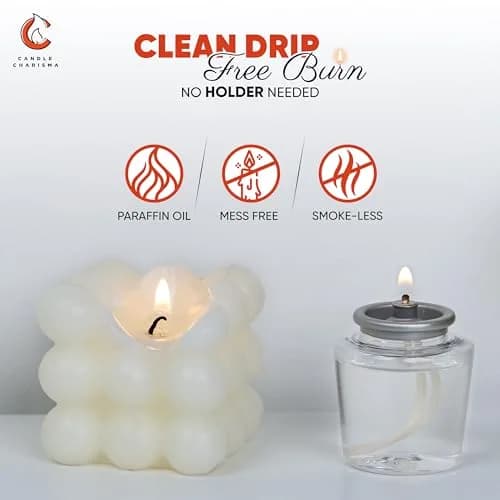 Candle Charisma Liquid Candle 60 pcs | 8 Hour Burn Time, Dripless & Smokeless, Clean Burning Fuel thumbnail 3