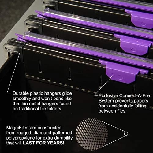 Ultimate Office MagniFile V-Bottom Hanging File Folders, Set of 5 Assorted | Polypropylene, Letter Size, 2" Expansion thumbnail 4