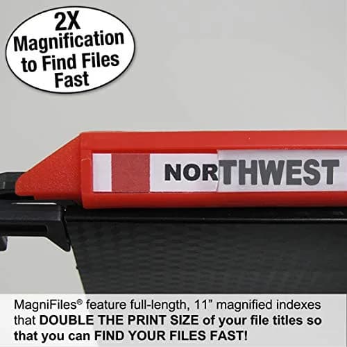 Ultimate Office MagniFile V-Bottom Hanging File Folders, Set of 5 Assorted | Polypropylene, Letter Size, 2" Expansion thumbnail 3