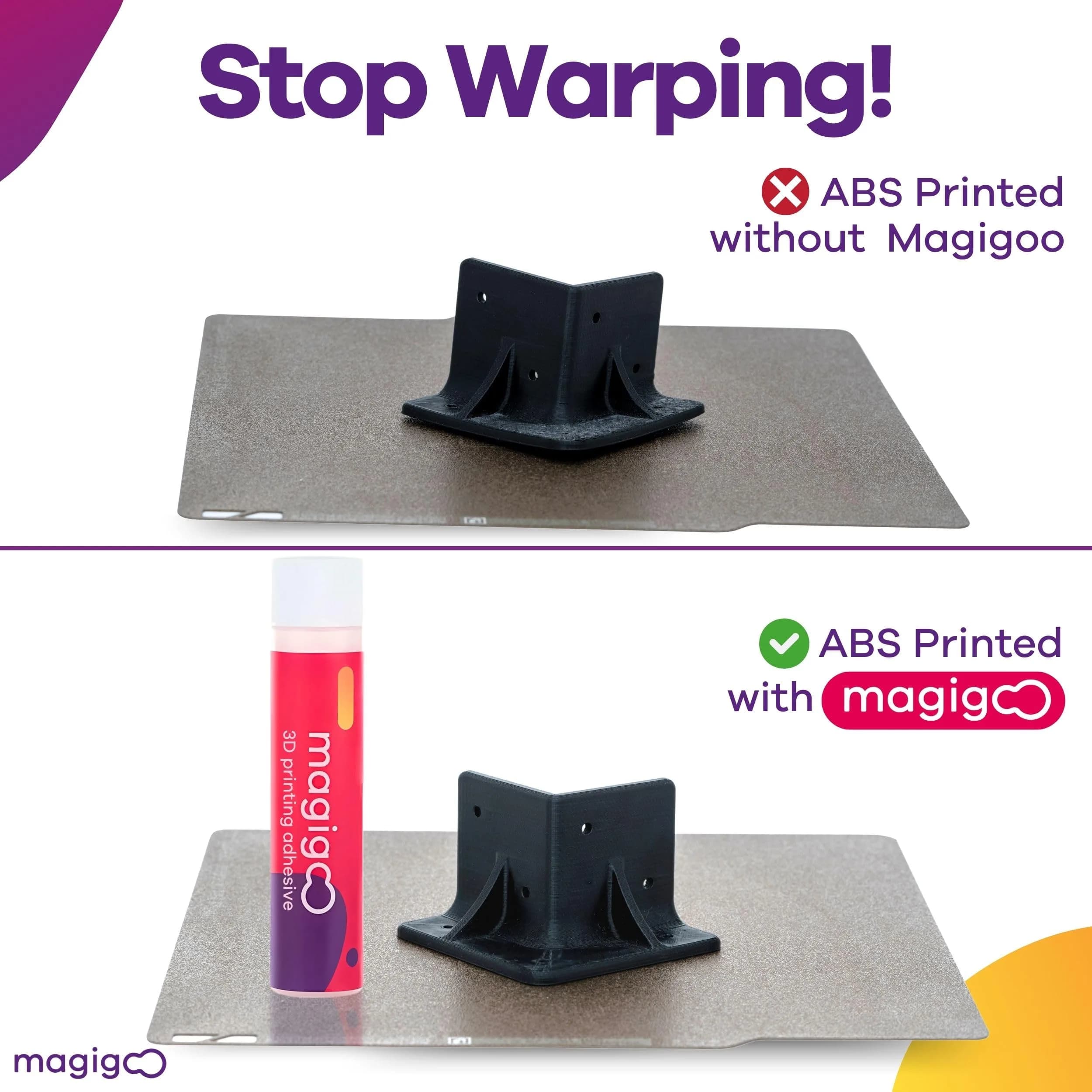 Magigoo 3D Printer Adhesive Glue 120 mL (4 Fl Oz) | Reduces Warping for ABS, PLA, PETG, HIPS, ASA, TPU - view 4
