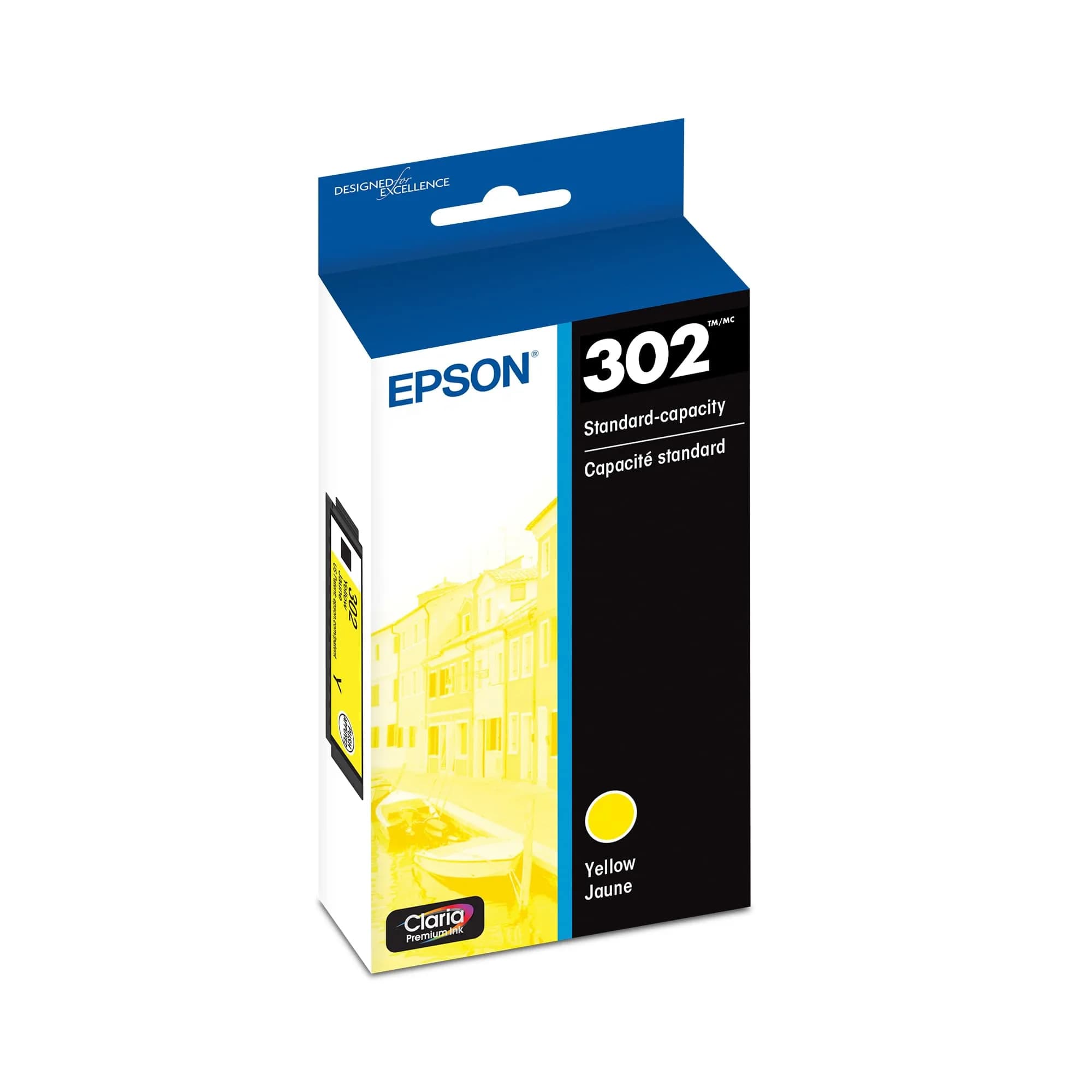 Epson 302 Claria Premium Ink Standard Capacity Yellow Cartridge | Works with Expression XP-6000, 6100 — Yellow