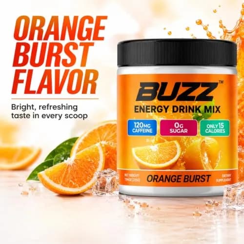 Morning Buzz Sugar Free Nutritional Supplement 8oz | Orange Burst Flavor for Energy & Focus thumbnail 6