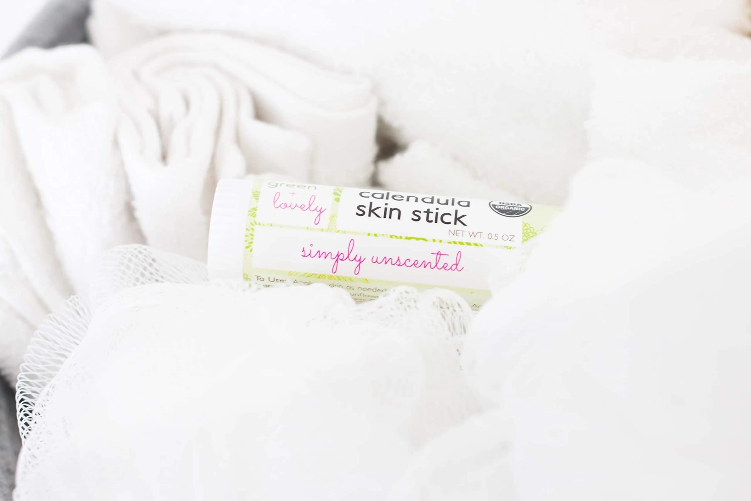 Green + Lovely Calendula Skin Stick Organic Lotion Balm 1 oz (2 Tube Set) | Certified Organic Moisturizing Balm for Sensitive Skin - view 6