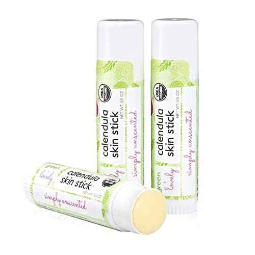 Green + Lovely Calendula Skin Stick Organic Lotion Balm 1 oz (2 Tube Set) | Certified Organic Moisturizing Balm for Sensitive Skin thumbnail 2