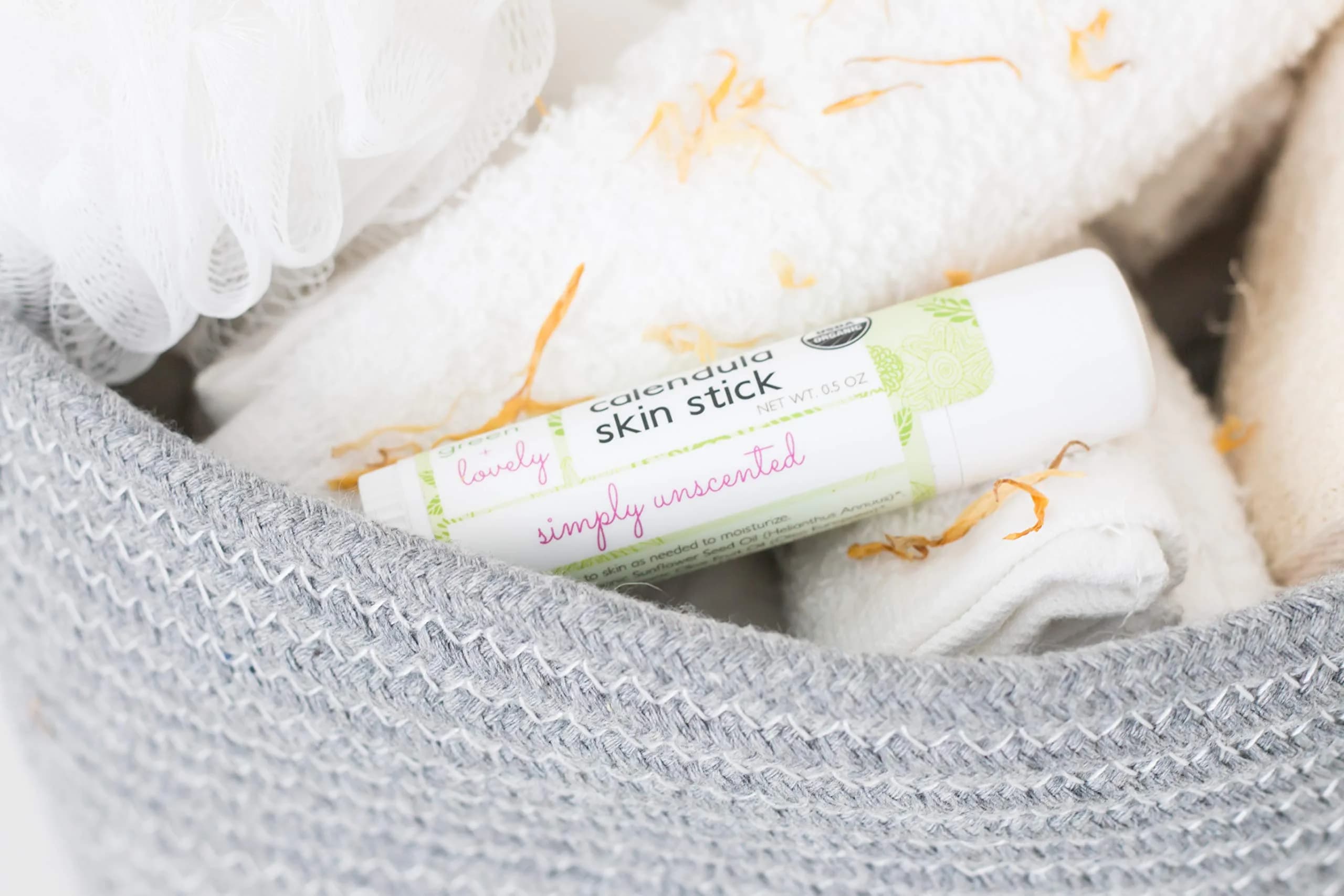 Green + Lovely Calendula Skin Stick Organic Lotion Balm 1 oz (2 Tube Set) | Certified Organic Moisturizing Balm for Sensitive Skin - view 3