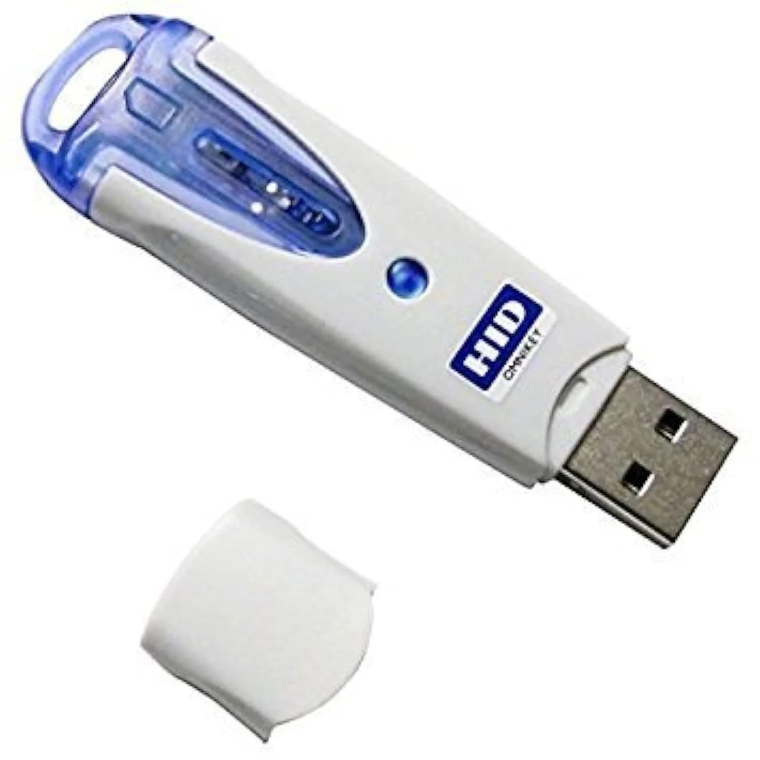 HID Omnikey 6121 USB Smart Card Reader for Sim-Sized Cards | Portable, Plug & Play, ISO 7816 Compliant — White