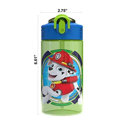 Zak Designs Paw Patrol 16oz (473ml) Leak-Proof Straw Kids Water Bottle | BPA-Free Plastic for Ages 3+ thumbnail 3