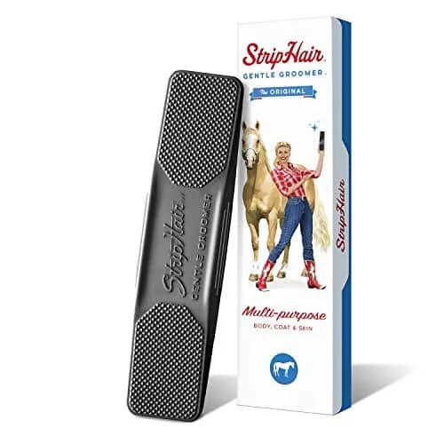 StripHair Gentle Groomer Horse Brush Shedding Massage | Made in USA for Horses & Dogs thumbnail 1