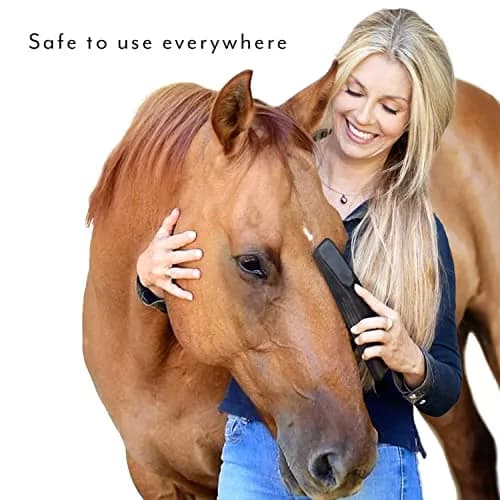 StripHair Gentle Groomer Horse Brush Shedding Massage | Made in USA for Horses & Dogs thumbnail 2