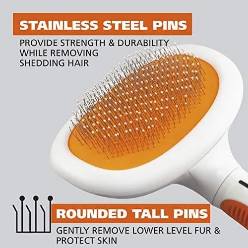 Wahl Premium Patented Dual Level Sensitive Skin Pet Slicker Brush | Large Dual Pins for All Coats thumbnail 3