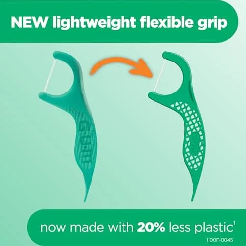 GUM Professional Clean Dental Floss Picks, Fresh Mint, 40 Count | Shred-Resistant Floss & Precision Toothpick thumbnail 7