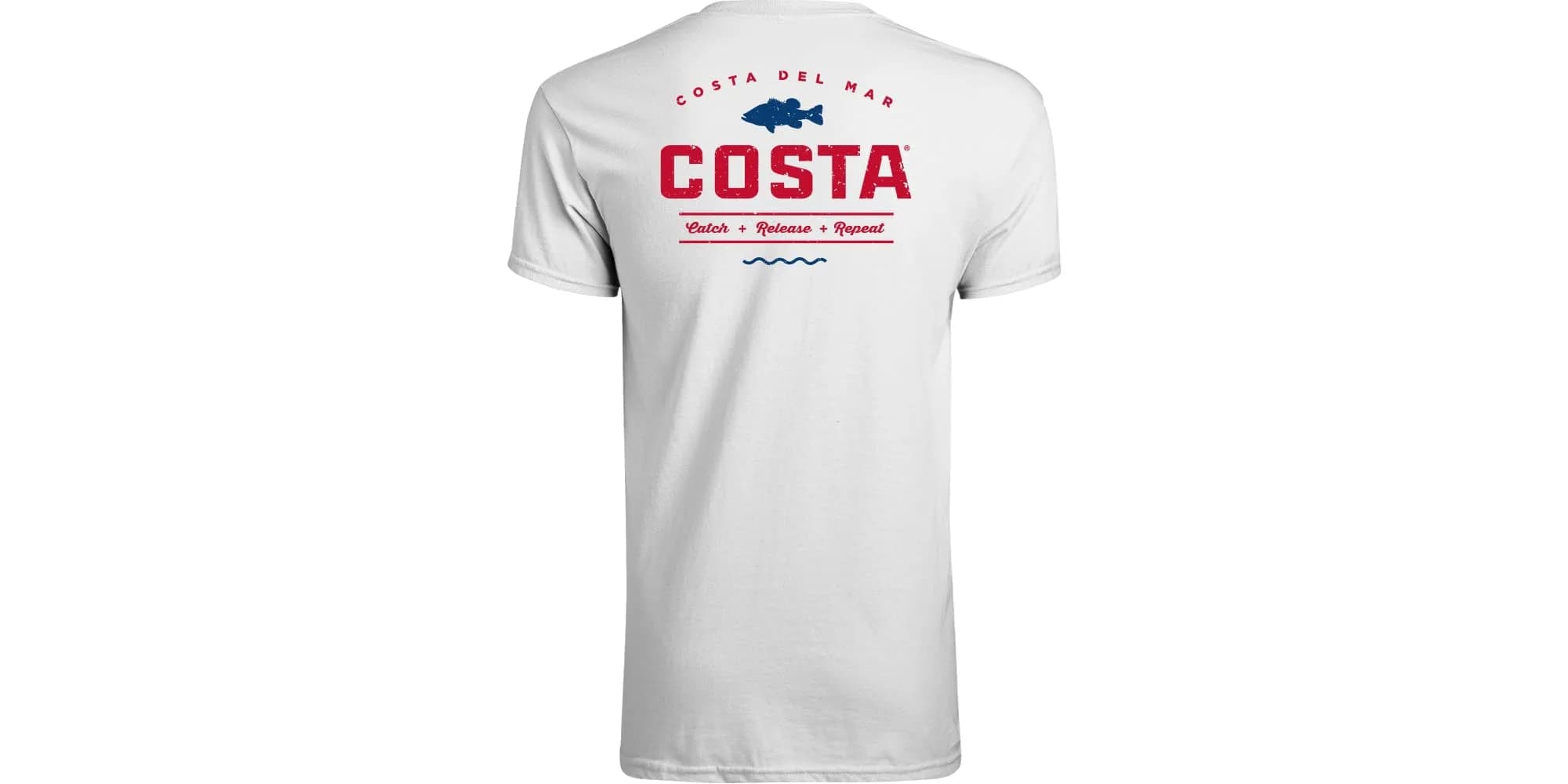 Costa Del Mar Topwater Short Sleeve T Shirt, White, Small | UPF 50 Sun Protection