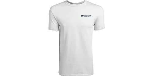 Costa Del Mar Topwater Short Sleeve T Shirt, White, Small | UPF 50 Sun Protection thumbnail 2