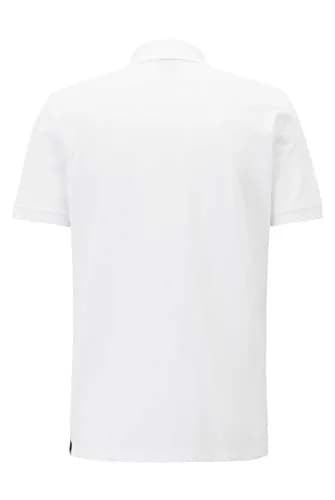 Boss Pallas Short Sleeve Polo Shirt | Classic White Cotton, Regular Fit, Short Sleeve thumbnail 5