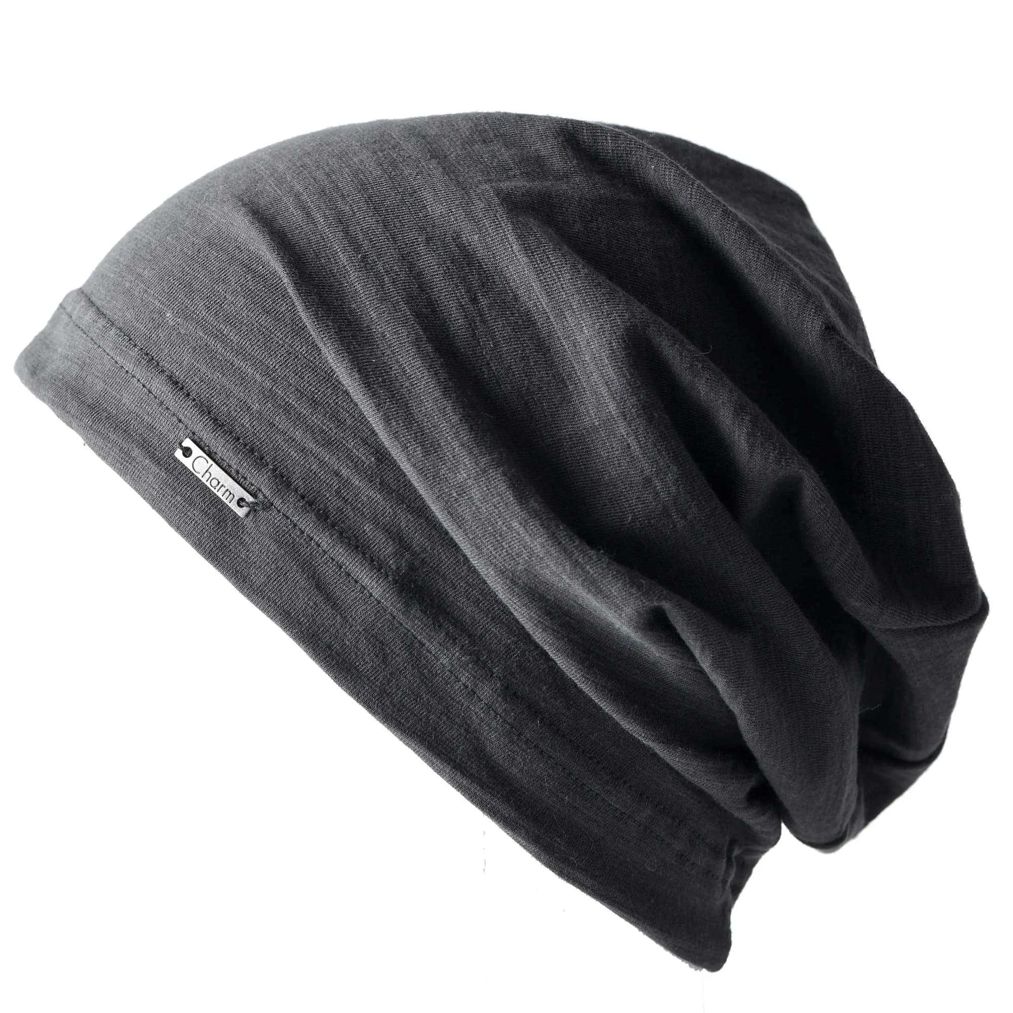 CHARM Cotton Summer Beanie for Men & Women, Dark Gray | Breathable, Soft, Versatile Headwear