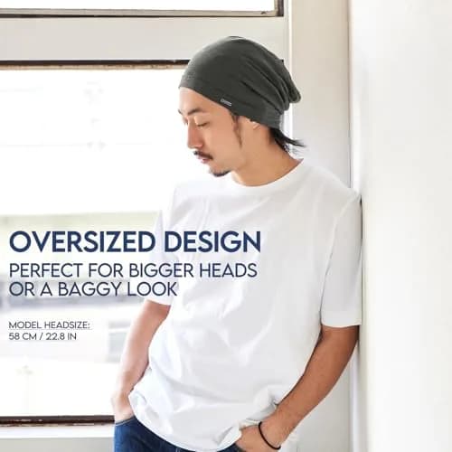 CHARM Cotton Summer Beanie for Men & Women, Dark Gray | Breathable, Soft, Versatile Headwear thumbnail 4