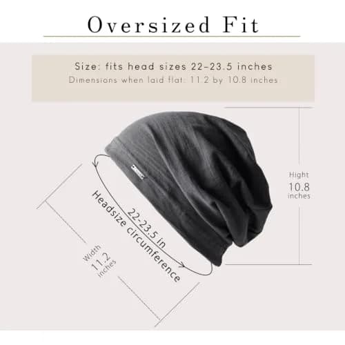 CHARM Cotton Summer Beanie for Men & Women, Dark Gray | Breathable, Soft, Versatile Headwear thumbnail 3