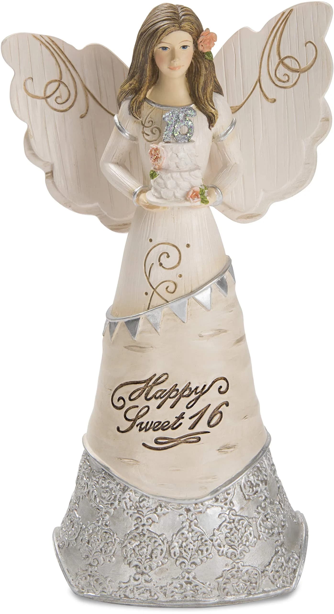 Pavilion Gift Company Happy Sweet 16 Angel Figurine 15cm (6 Inches) | Classic Birthday Decor — 82446