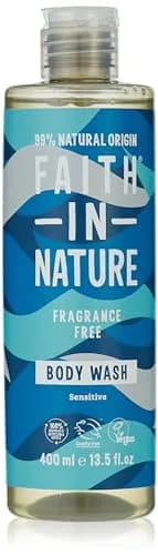 Faith in Nature Fragrance Free Shower Gel & Foam Bath 400ml (13.52 Fl Oz) | Hypoallergenic Gentle Cleanse thumbnail 1