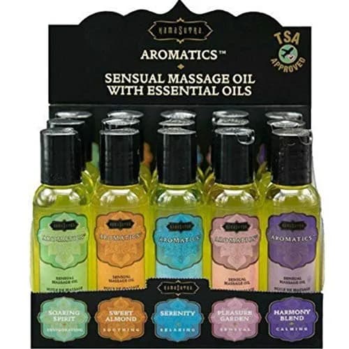 KAMA SUTRA Aromatic Massage Oil Display, 15 Count | Deep Relaxation & Silky Skin (70-120 chars) thumbnail 1