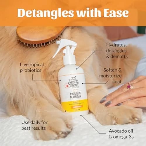 SKOUT'S HONOR Probiotic Dog Detangler Spray, 8 oz | Hydrates & Softens Coat for Daily Use thumbnail 6