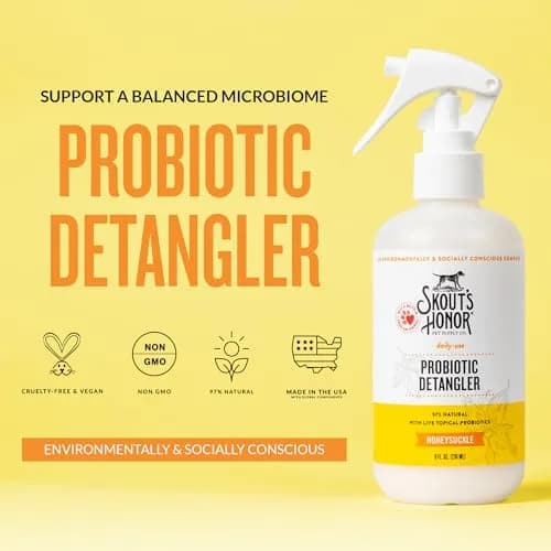 SKOUT'S HONOR Probiotic Dog Detangler Spray, 8 oz | Hydrates & Softens Coat for Daily Use thumbnail 2