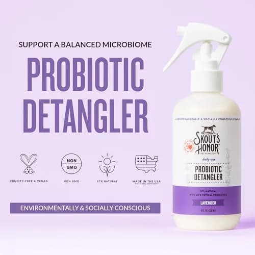 SKOUT'S HONOR Probiotic Dog Detangler Spray - Lavender, 8 oz | Hydrates & Softens Coat for Daily Use thumbnail 2