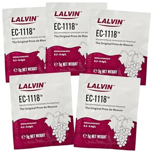 Lalvin EC-1118 Champagne Yeast 5g Sachet | Suitable for Sparkling & Late Harvest Wines thumbnail 1