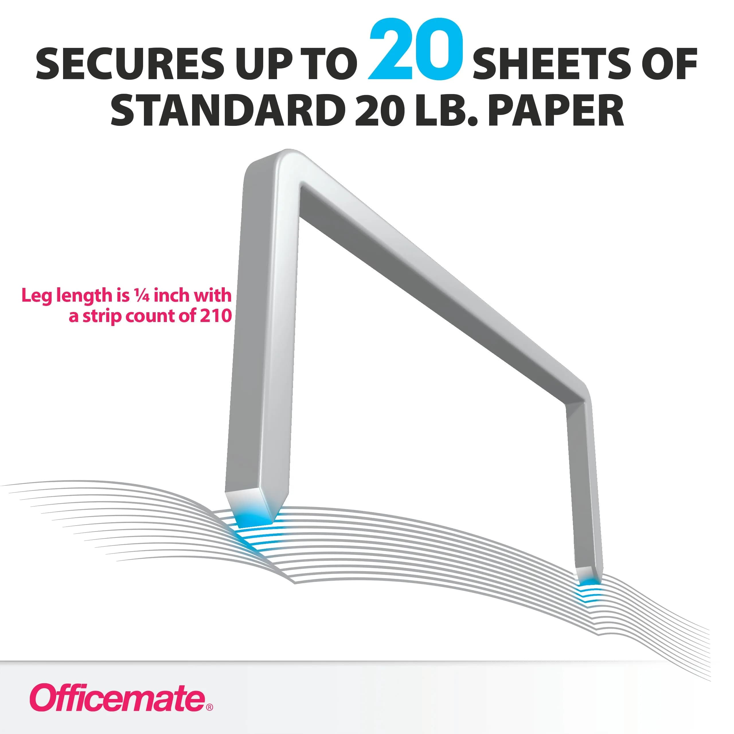Officemate Standard Staples 1/4-Inch Leg Length, 25,000 Count | Reliable Performance for Everyday Paper Fastening - view 2