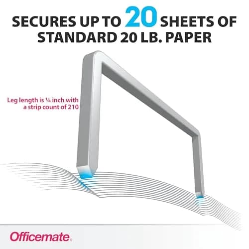 Officemate Standard Staples 1/4-Inch Leg Length, 25,000 Count | Reliable Performance for Everyday Paper Fastening thumbnail 2