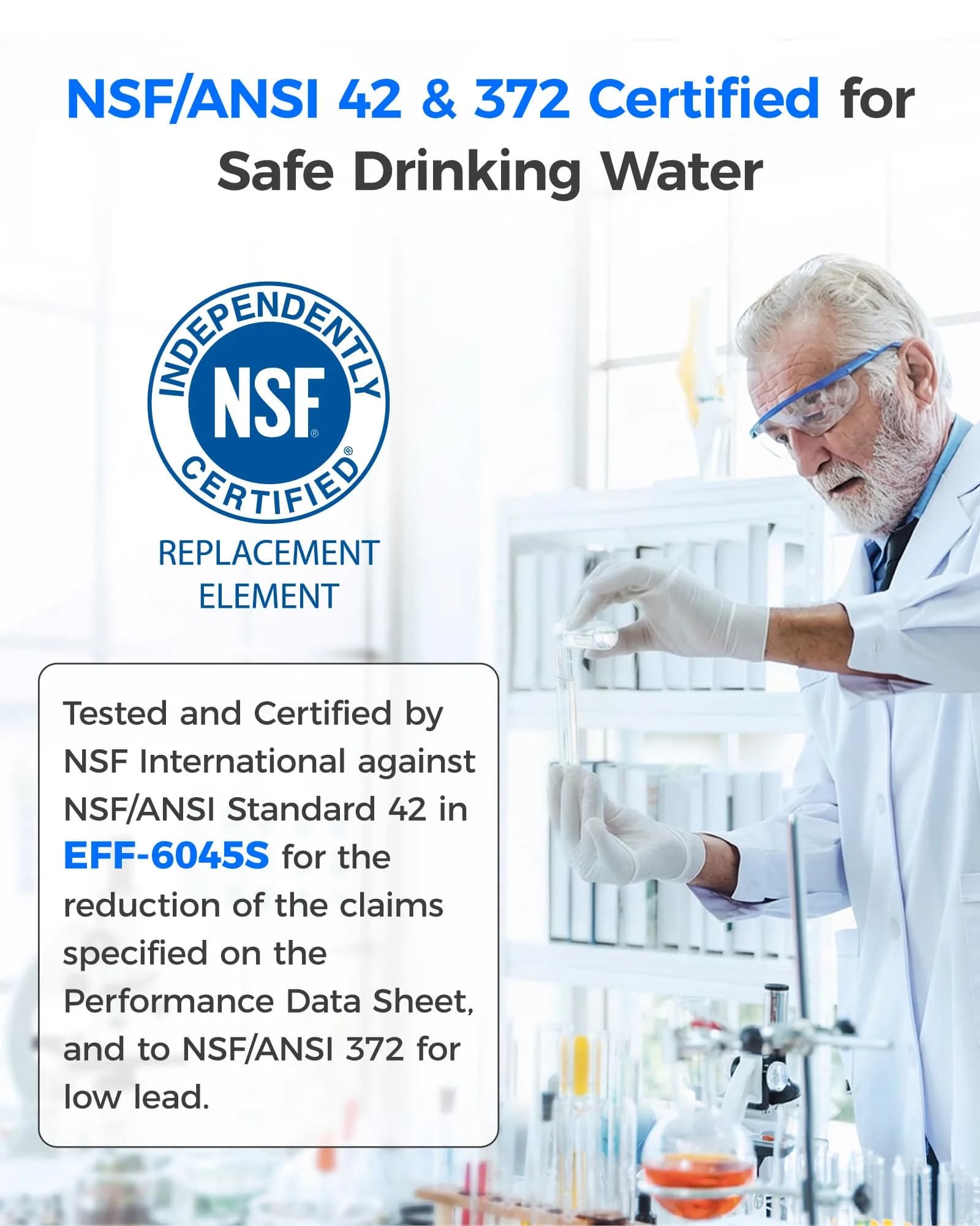 Waterdrop WD-F45 Water Filter Replacement for Samsung DA97-17376B, 3 Pack | NSF/ANSI Certified for Purity - view 5