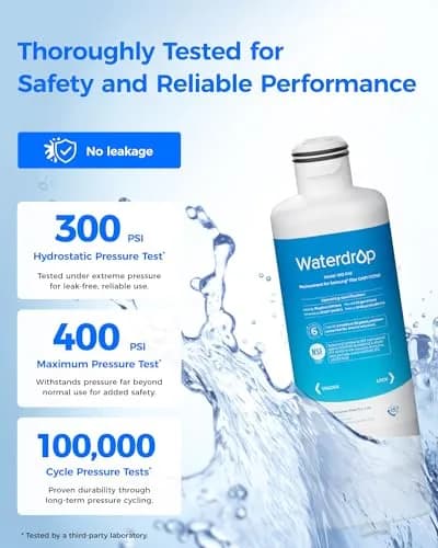 Waterdrop WD-F45 Water Filter Replacement for Samsung DA97-17376B, 3 Pack | NSF/ANSI Certified for Purity thumbnail 6