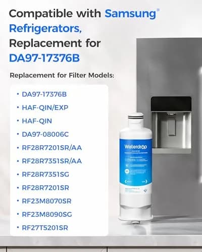 Waterdrop WD-F45 Water Filter Replacement for Samsung DA97-17376B, 3 Pack | NSF/ANSI Certified for Purity thumbnail 2