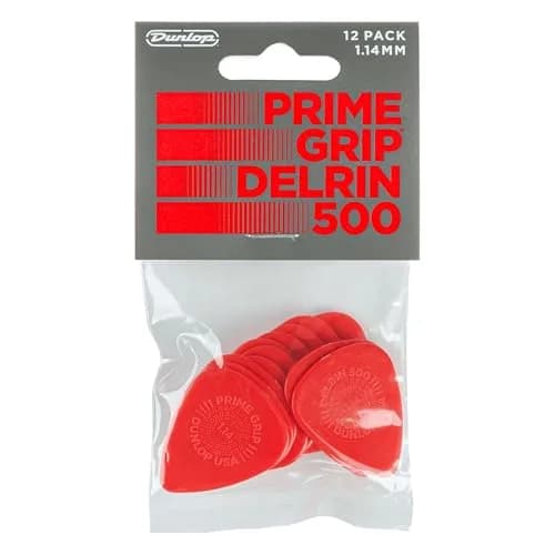 Jim Dunlop Primegrip® Delrin 500 Guitar Picks 1.14mm (12-Pack) | Heavy Gauge for Fat Tone & Control thumbnail 1