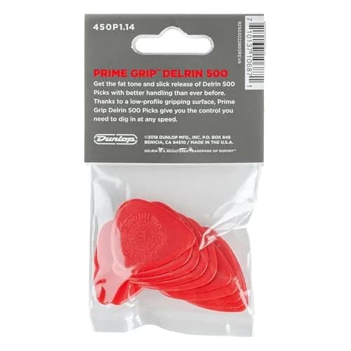 Jim Dunlop Primegrip® Delrin 500 Guitar Picks 1.14mm (12-Pack) | Heavy Gauge for Fat Tone & Control thumbnail 2