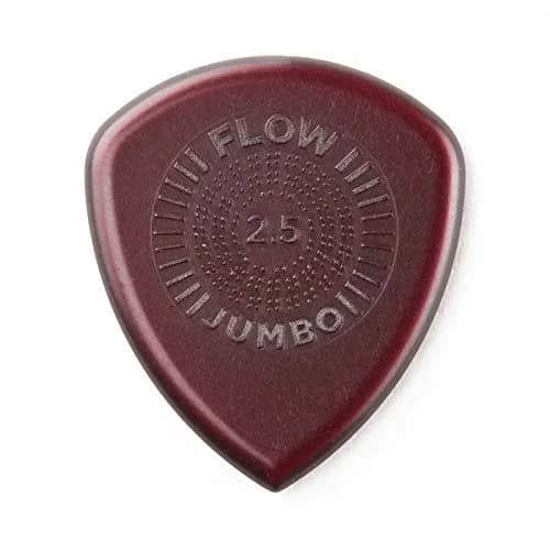 Jim Dunlop Flow® Jumbo Grip Pick 2.5MM | Rich Tone & Larger Surface for Guitarists in India thumbnail 1