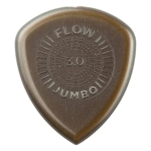 Jim Dunlop Flow Jumbo Grip Pick 3.0mm (3 Pack) | Smooth String Release & Rich Tone thumbnail 3