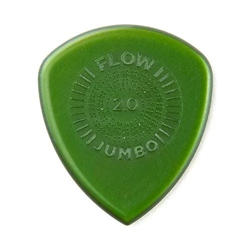 Jim Dunlop Flow Jumbo Grip Pick 2.0mm (12 Pack) | Smooth String Release & Rich Tone thumbnail 1