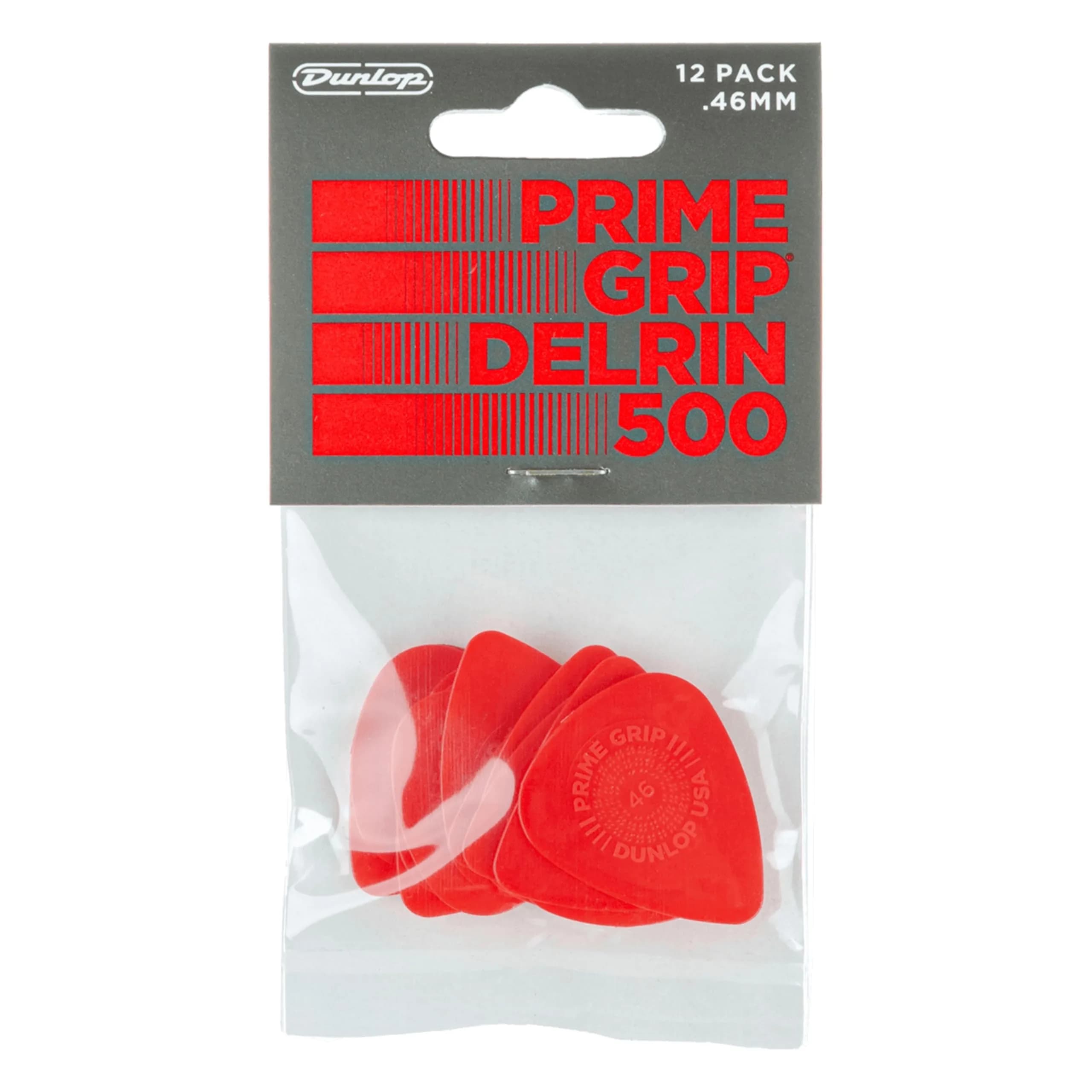 Jim Dunlop Primegrip® Delrin 500 Guitar Picks .46mm Gauge - 12 Pack - main product image