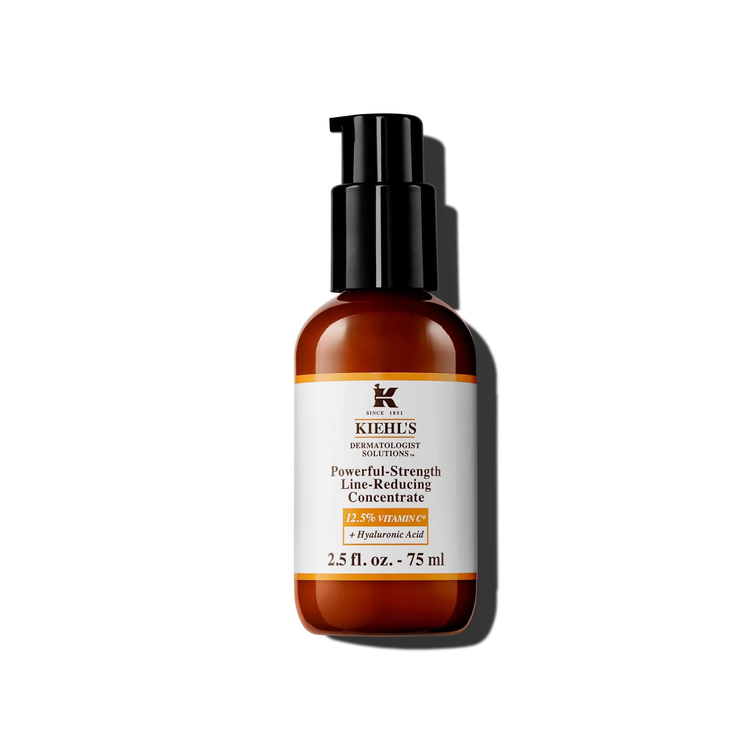 Kiehl's Powerful-Strength Line-Reducing Concentrate 2.5 fl oz | Vitamin C & Hyaluronic Acid Serum for Sensitive Skin