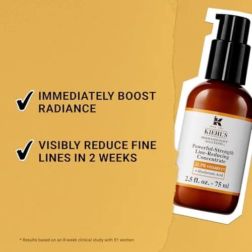 Kiehl's Powerful-Strength Line-Reducing Concentrate 2.5 fl oz | Vitamin C & Hyaluronic Acid Serum for Sensitive Skin thumbnail 4