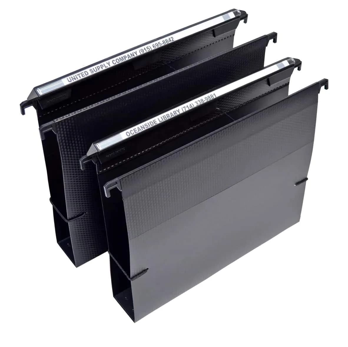 Ultimate Office MagniFile 2" Box-Bottom Hanging File Folders, Set of 2 Black | 50.8 mm Capacity — Black