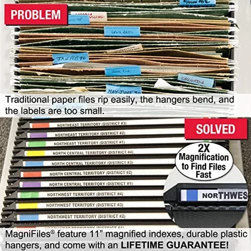 Ultimate Office MagniFile 2" Box-Bottom Hanging File Folders, Set of 2 Black | 50.8 mm Capacity thumbnail 3