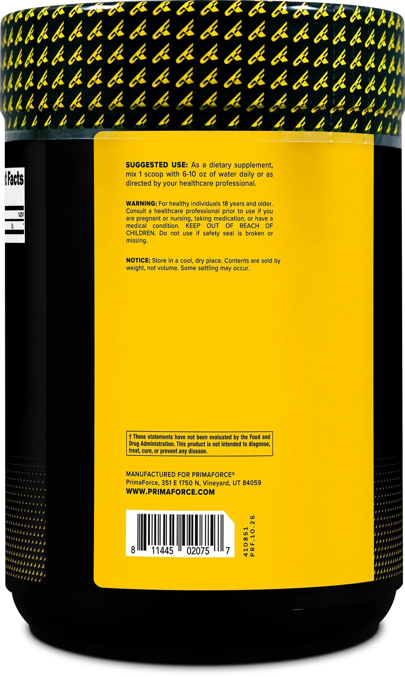 Primaforce L-Citrulline Malate Powder 500g (17.6 oz) | Vegan, Gluten-Free, Non-GMO - view 3